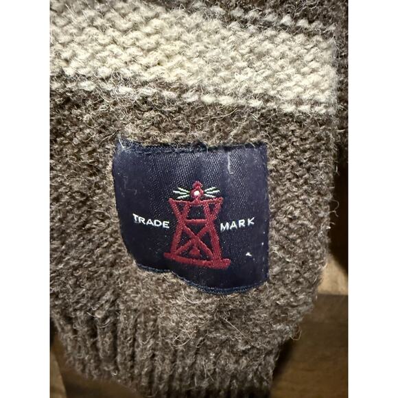 FL Wood Brown & Tan Striped Mock Turtleneck Sweater – Size Small Women - Picture 3 of 8